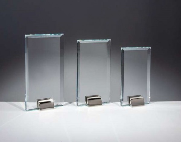 Jade-Glastrophy mit Metallsockel 3 Größen