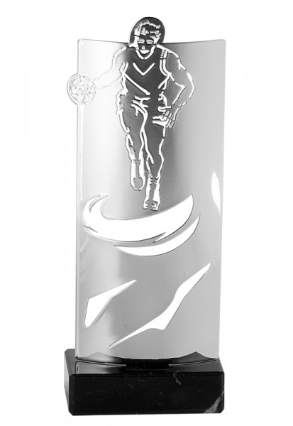 Design Laser-Pokal " Basketball " Silber