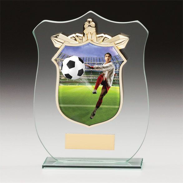 Glaspokal-Schild "Titan" Fußballspieler