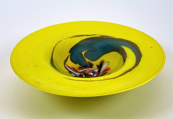 Glasschale ART gelb-bunt