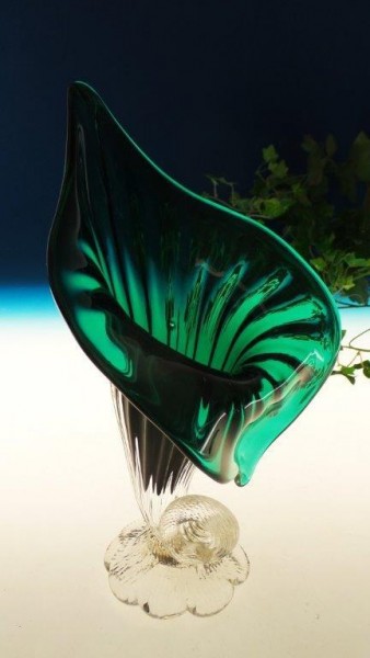 smaragdgrünes Unikat-Vase