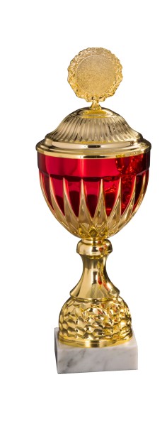 Metall Pokal " Erika " in 6 Größen auf Marmorsockel