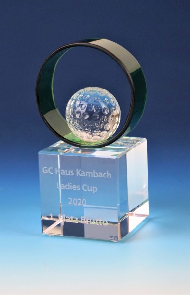 eleganter Glasblock-Award