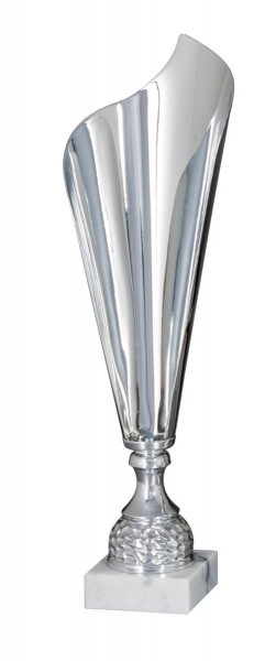 Winner Cup Metalltrophäe Silber 4 Größen 36-46 cm