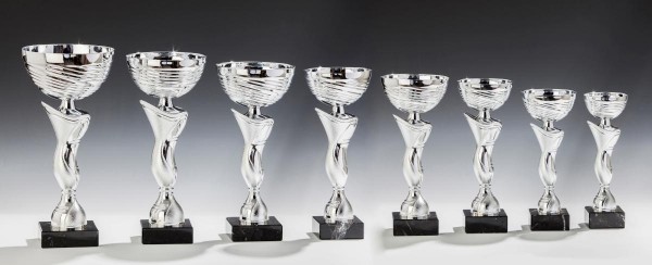 Metall Cup Pokal " Milla " auf Marmorsockel 8 Größen