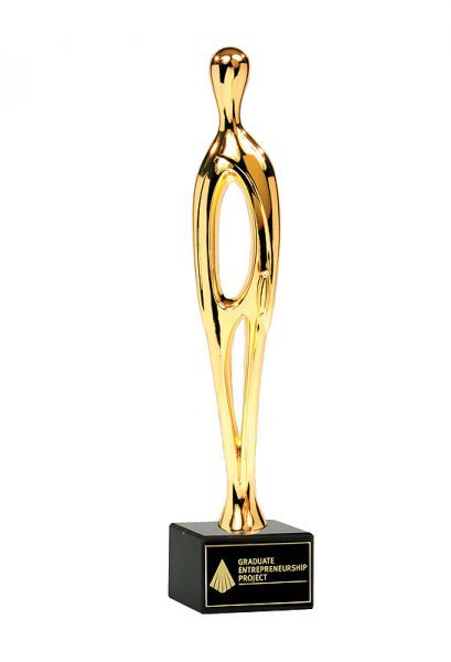 moderner Verkaufs-Award, 24K vergoldet 16-35 cm
