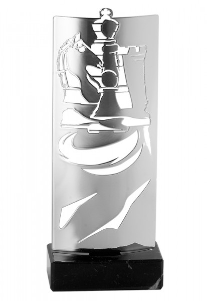 Design Laser-Pokal " Schach " Silber