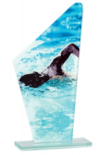 Sport Trophies mit Farbdruck " Schwimmen "