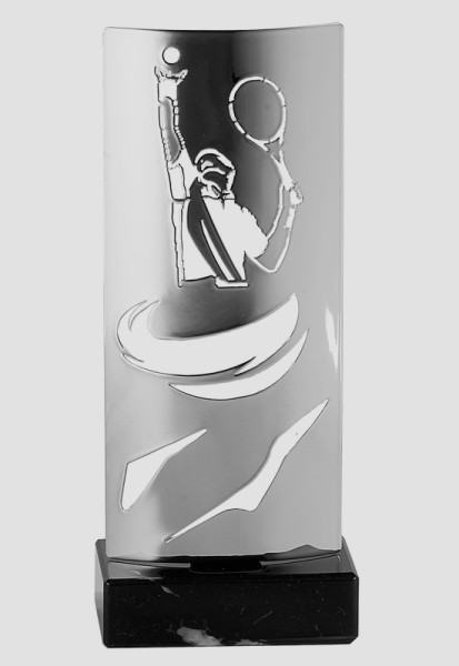 Design Laser-Pokal " Tennis " Silber