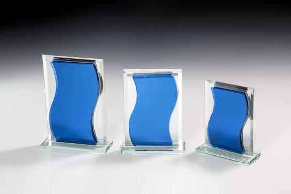 Spiegel Award mit Kobalt-Glas 3 Größen