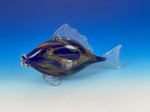 Glasfisch blau, handgefertigtes Unikat