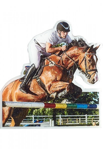Pferdesport-selbstklebendes Logo